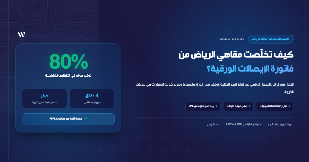 How a Riyadh Cafe Chain Cut Receipt Costs Within Months